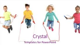  Presentation with children - Amazing presentation design having jumping ropes on white background backdrop and a pink colored foreground