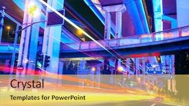  Presentation with shanghai - Theme enhanced with junction with light in shanghai background and a yellow colored foreground