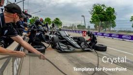  Presentation with jupiter - PPT theme having june-05-2022-detroit-mi background and a gray colored foreground