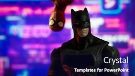  Presentation with batman - Colorful presentation theme enhanced with june-1-2021-humor-shot backdrop and a wine colored foreground