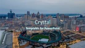  Presentation with detroit - Slide deck having june-11-2021-detroit-michigan background and a ocean colored foreground