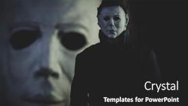  Presentation with slasher - Colorful slide set enhanced with june-12-2021-halloween-slasher backdrop and a dark gray colored foreground