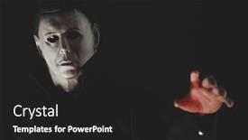  Presentation with slasher - Presentation theme having june-17-2021-halloween-slasher background and a dark gray colored foreground