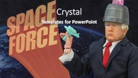  Presentation with trump - Colorful presentation theme enhanced with june-19-2018-caricature backdrop and a dark gray colored foreground