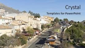  Presentation with beautiful houses - Amazing theme having june 2016 - enchanted city of cuenca backdrop and a  colored foreground