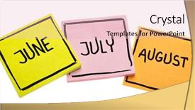  Presentation with august - Slide deck enhanced with june july and august - handwriting background and a lemonade colored foreground
