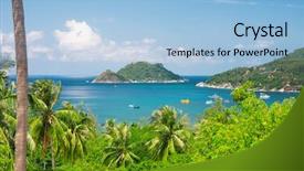  Presentation with burial at sea - PPT theme having jungle beautiful ko tao background and a light blue colored foreground