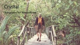  Presentation with central america - PPT theme featuring jungle costa rica central america background and a mint green colored foreground