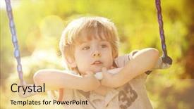  Presentation with bar - Amazing presentation theme having jungle gym - young boy hanging backdrop and a lemonade colored foreground