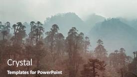 Presentation with himalaya - Beautiful theme featuring jungle-in-himalaya-mountains-nepal backdrop and a tawny brown colored foreground