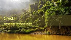  Presentation with vietnam - Presentation theme featuring jungle in vietnam background and a tawny brown colored foreground