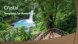  Presentation with costa rica - Amazing presentation theme having jungle of costa rica tropical backdrop and a tawny brown colored foreground