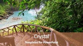  Presentation with tropical rainforest - Presentation theme consisting of jungle of costa rica tropical background and a coral colored foreground