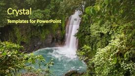  Presentation with tropical rainforest - PPT theme consisting of jungle of costa rica tropical background and a tawny brown colored foreground