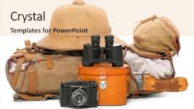  Presentation with safari - Beautiful theme featuring jungle safari - vintage articles for travel backdrop and a lemonade colored foreground