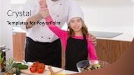  Presentation with master chef - Slide set having junior chef and master teacher background and a lemonade colored foreground