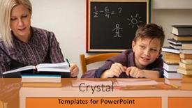  Presentation with high school - Theme consisting of junior-high-school-student-studies background and a gold colored foreground