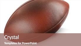  Presentation with grunge american football field - PPT theme consisting of junior league - american football ball isolated background and a  colored foreground