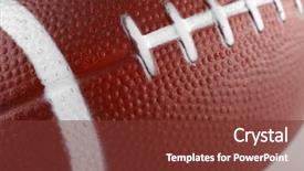  Presentation with grunge american football field - Slide deck featuring junior league - american football ball macro view background and a  colored foreground