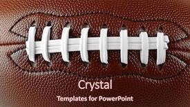  Presentation with grunge american football field - Audience pleasing PPT theme consisting of junior league - american football ball macro view backdrop and a wine colored foreground