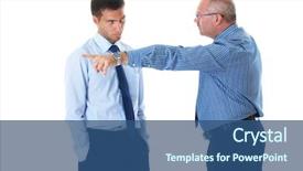  Presentation with senior worker - Colorful PPT layouts enhanced with junior office worker gets fired backdrop and a ocean colored foreground