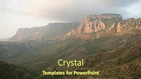  Presentation with lost - Presentation design with juniper canyon in the chisos mountains on lost mine trail background and a tawny brown colored foreground
