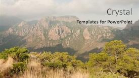  Presentation with lost - PPT theme having juniper-canyon-in-the-chisos background and a light gray colored foreground