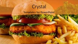  Presentation with french fries - Colorful presentation theme enhanced with catch of baikal grayling - unique delicious fish backdrop and a gray colored foreground