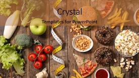  Presentation with fat - PPT theme consisting of junk food - fit or fat background and a red colored foreground