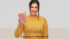  Presentation with junk food - Slide set enhanced with junk-food-and-people-concept background and a gold colored foreground