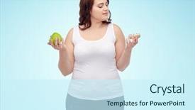  Presentation with bad apple - Theme with junk food diet and choice background and a cool aqua colored foreground
