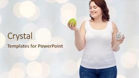  Presentation with healthy eating food photography - Audience pleasing presentation theme consisting of junk food diet and choice backdrop and a cream colored foreground