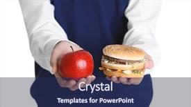  Presentation with hamburger - Presentation design featuring junk food schools - cute schoolboy with apple background and a navy blue colored foreground