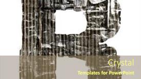  Presentation with letter - Colorful slide set enhanced with junk-metal-to-make-up backdrop and a violet colored foreground