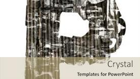  Presentation with letter - Amazing presentation design having junk-metal-to-make-up backdrop and a coral colored foreground