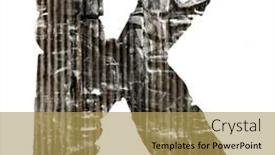  Presentation with letter - Audience pleasing slide set consisting of junk-metal-to-make-up backdrop and a yellow colored foreground