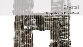  Presentation with letter - Colorful presentation theme enhanced with junk-metal-to-make-up backdrop and a light gray colored foreground