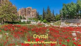  Presentation with jupiter - Slide deck consisting of jupiter - poppy field in front background and a tawny brown colored foreground