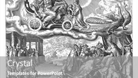  Presentation with peacocks - Slides having jupiter-rides-in-his-chariot background and a gray colored foreground