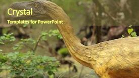  Presentation with dinosaur - Cool new presentation with jurassic park - big dinosaur in the dark backdrop and a tawny brown colored foreground