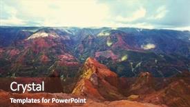  Presentation with kauai hawaii - Theme consisting of jurassic park - waimea canyon kauai hawaii background and a tawny brown colored foreground