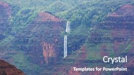  Presentation with kauai hawaii - Cool new PPT layouts with jurassic park - waimea canyon kauai hawaii backdrop and a ocean colored foreground