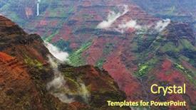  Presentation with kauai hawaii - Theme having jurassic park - waimea canyon kauai hawaii background and a tawny brown colored foreground