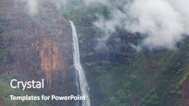  Presentation with kauai hawaii - Slide deck featuring jurassic park - waimea canyon kauai hawaii background and a gray colored foreground