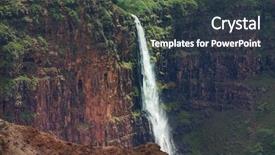  Presentation with kauai hawaii - Slide set having jurassic park - waimea canyon kauai hawaii background and a tawny brown colored foreground