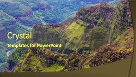  Presentation with kauai hawaii - Presentation consisting of jurassic park - waimea canyon kauai hawaii background and a tawny brown colored foreground