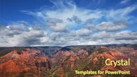  Presentation with kauai hawaii - Beautiful presentation theme featuring jurassic park - waimea canyon kauai hawaii backdrop and a tawny brown colored foreground