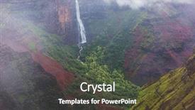  Presentation with kauai hawaii - PPT theme featuring jurassic park - waimea canyon kauai island hawaii background and a tawny brown colored foreground