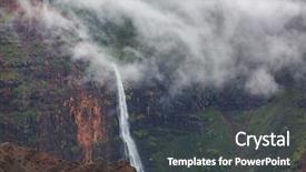  Presentation with kauai hawaii - Slide deck having jurassic park - waimea canyon kauai island hawaii background and a dark gray colored foreground