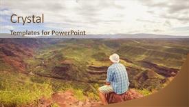  Presentation with kauai hawaii - Slide deck enhanced with jurassic park - waimea canyon kauai island hawaii background and a sky blue colored foreground